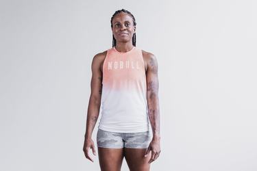 Nobull High-Neck Women's Tank Tops Coral | Australia (RS5326)